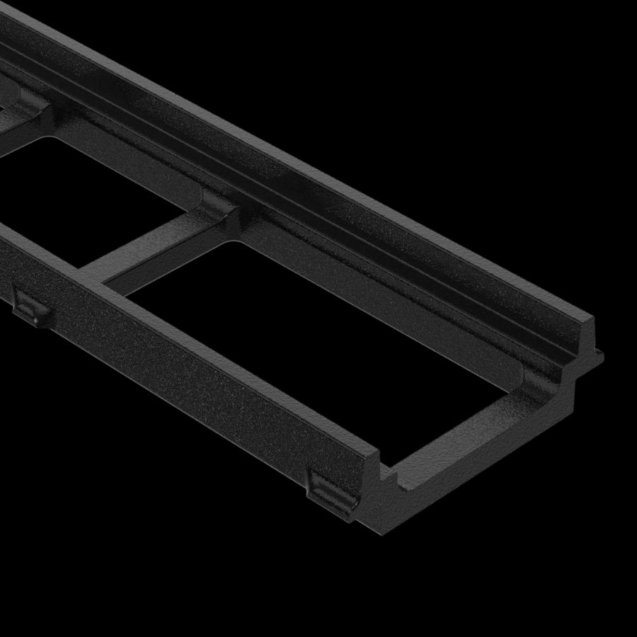 McNICHOLS® Trench Drain Frames, POLYCAST® Series 700, Cast Iron, Kit A - 20-Linear Feet McNICHOLS® Trench Drain Frames, POLYCAST® Series 700, Cast Iron, Kit A - 20-Linear Feet