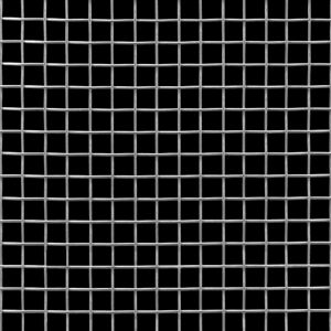 McNICHOLS&reg; Wire Mesh Square, Stainless Steel, Type 316, Woven - Plain Weave, 2 x 2 Mesh (Square), 0.4370" x 0.4370" Opening (Square), 0.063" Thick (16 Gauge) Wire Diameter, 76% Open Area