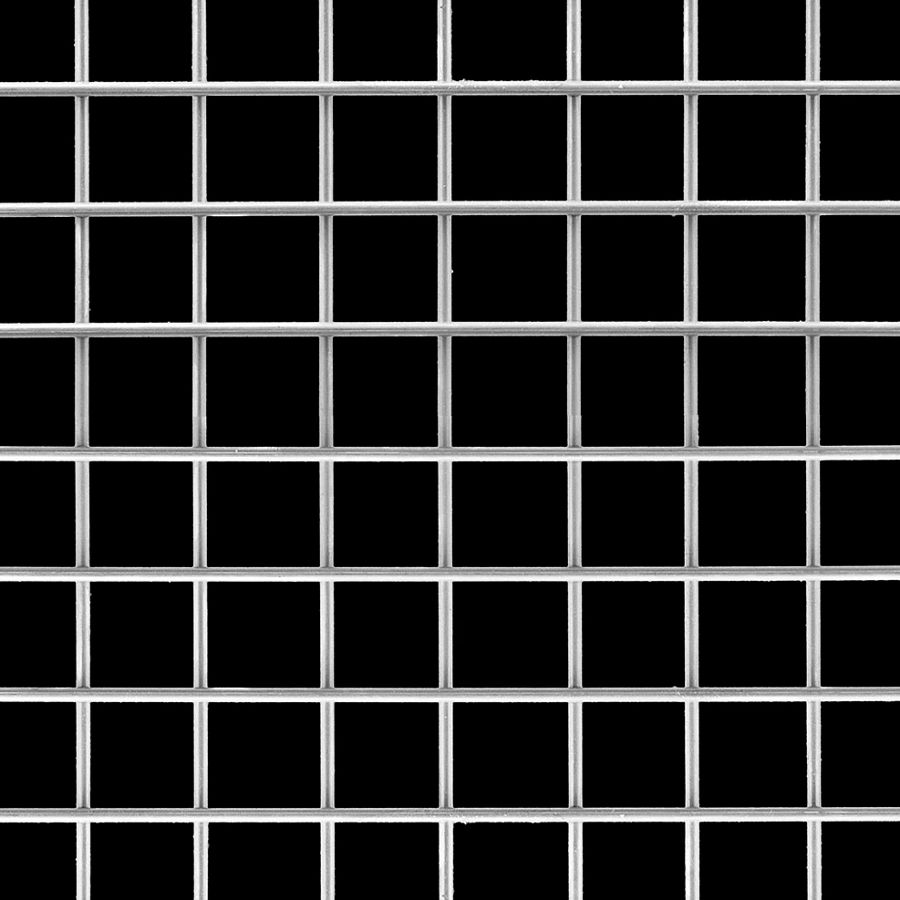McNICHOLS® Wire Mesh Square, Galvanized Steel, Hot Dipped, Welded - Trimmed, 1 x 1 (1" x 1") Mesh (Square), 0.8800" x 0.8800" Opening (Square), 0.120" Thick (11 Gauge) Wire Diameter, 77% Open Area