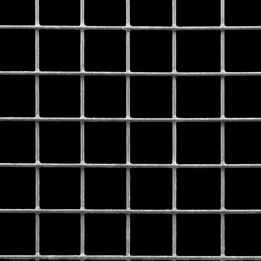 McNICHOLS® Wire Mesh Square, HARDWARE & INDUSTRIAL CLOTH 1688, Galvanized Steel, Hot Dipped, Welded - Trimmed, 1 x 1 (1" x 1") Mesh (Square), 0.9370" x 0.9370" Opening (Square), 0.063" Thick (16 Gauge) Wire Diameter, 88% Open Area