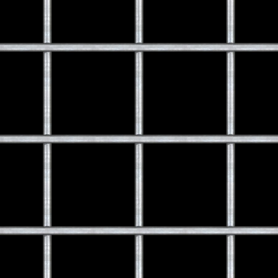 McNICHOLS® Wire Mesh Square, Galvanized Steel, Hot Dipped, Welded - Trimmed, 2" x 2" Mesh (Square), 1.8130" x 1.8130" Opening (Square), 0.187" Thick (6-1/4 Gauge) Wire Diameter, 82% Open Area McNICHOLS® Wire Mesh Square, Galvanized Steel, Hot Dipped, Welded - Trimmed, 2" x 2" Mesh (Square), 1.8130" x 1.8130" Opening (Square), 0.187" Thick (6-1/4 Gauge) Wire Diameter, 82% Open Area