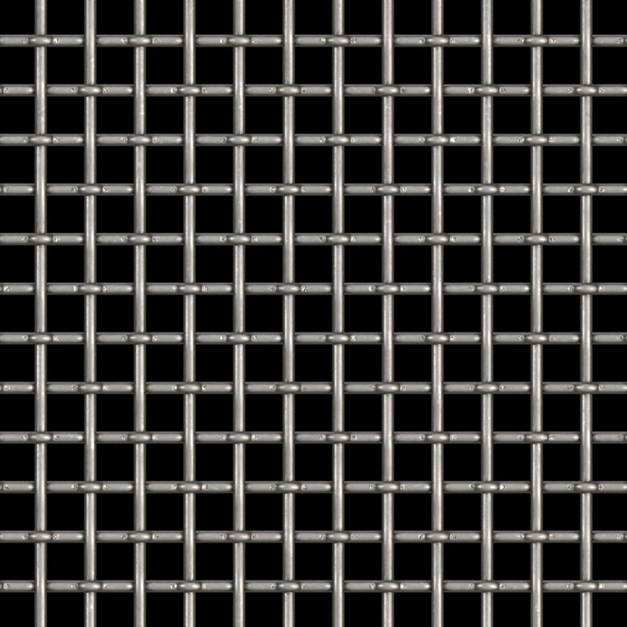 McNICHOLS® Wire Mesh Square, Carbon Steel, Cold Rolled, Woven - Lock Crimp/Plain Weave, 2 x 2 Mesh (Square), 0.3800" x 0.3800" Opening (Square), 0.120" Thick (11 Gauge) Wire Diameter, 58% Open Area McNICHOLS® Wire Mesh Square, Carbon Steel, Cold Rolled, Woven - Lock Crimp/Plain Weave, 2 x 2 Mesh (Square), 0.3800" x 0.3800" Opening (Square), 0.120" Thick (11 Gauge) Wire Diameter, 58% Open Area