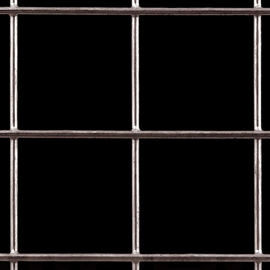 McNICHOLS® Wire Mesh Square, Carbon Steel, Cold Rolled, Welded - Trimmed, 2" x 2" Mesh (Square), 1.8650" x 1.8650" Opening (Square), 0.135" Thick (10 Gauge) Wire Diameter, 87% Open Area