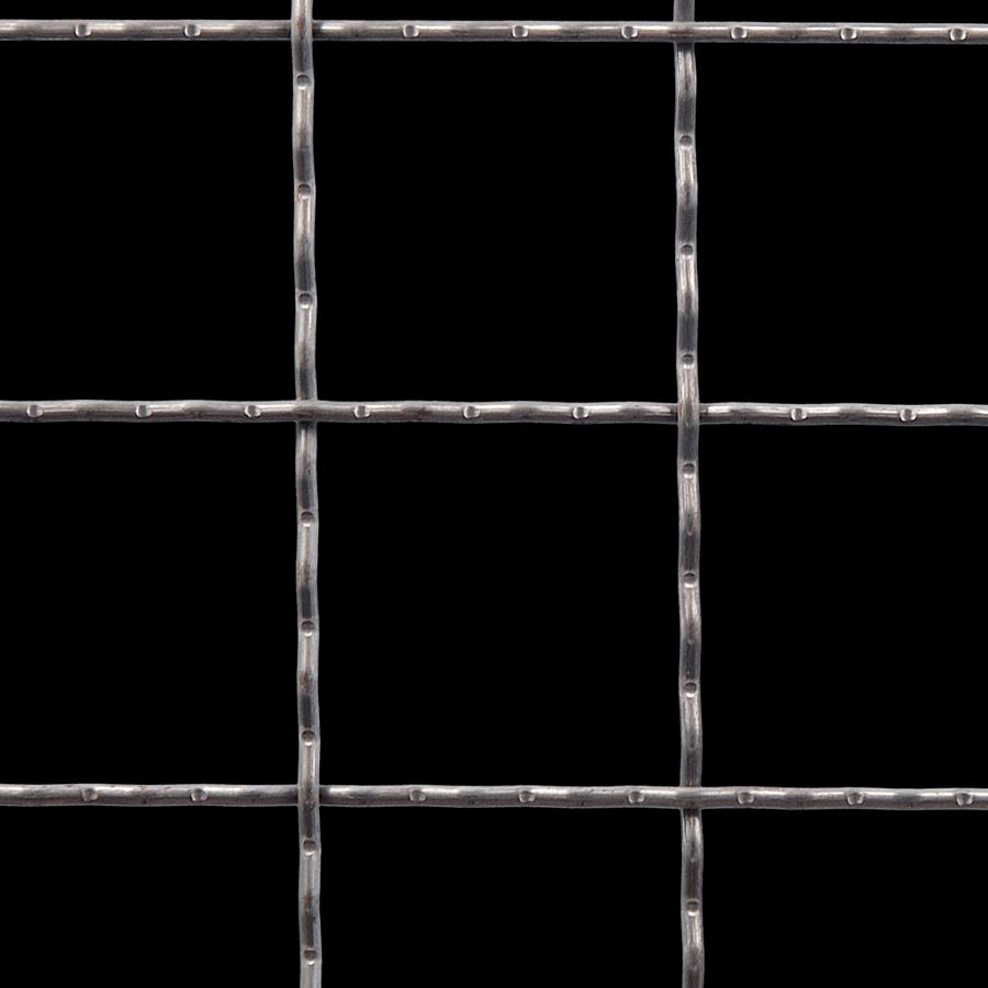 McNICHOLS® Wire Mesh Square, Stainless Steel, Type 304, Woven - Intercrimp Weave, I7I7 Crimp Style, 2.0000" x 2.0000" Opening (Square), 0.120" Thick (11 Gauge) Wire Diameter, 89% Open Area
