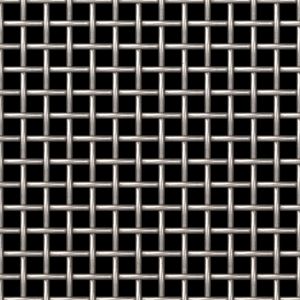 McNICHOLS® Wire Mesh Square, Stainless Steel, Type 304, Woven - Plain Weave, 2 x 2 Mesh (Square), 0.3650" x 0.3650" Opening (Square), 0.135" Thick (10 Gauge) Wire Diameter, 53% Open Area