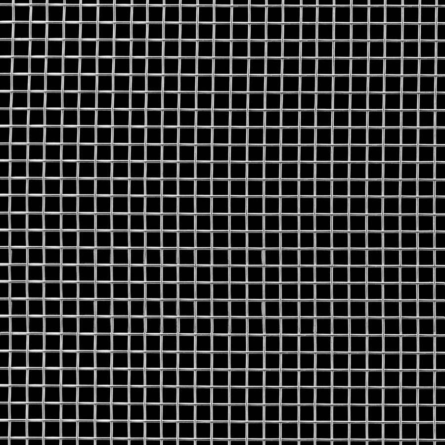 McNICHOLS® Wire Mesh Square, Stainless Steel, Type 304, Woven - Plain Weave, 4 x 4 Mesh (Square), 0.2220" x 0.2220" Opening (Square), 0.028" Thick (22-1/4 Gauge) Wire Diameter, 79% Open Area