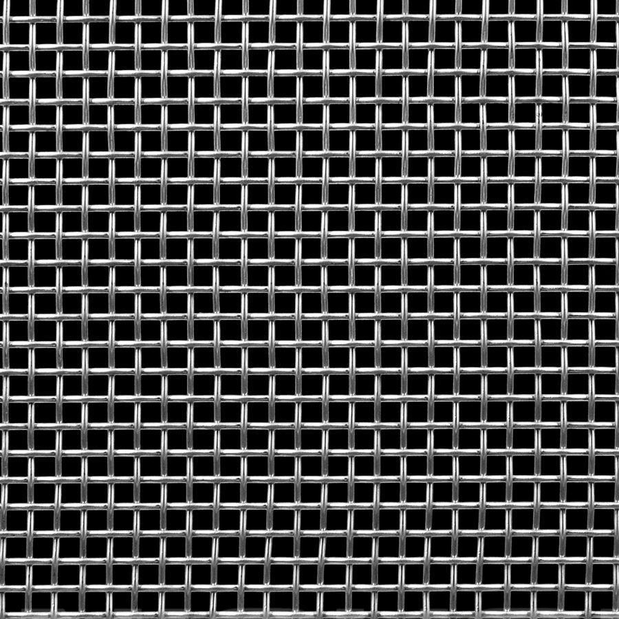 McNICHOLS® Wire Mesh Square, Stainless Steel, Type 304, Woven - Plain Weave, 4 x 4 Mesh (Square), 0.1870" x 0.1870" Opening (Square), 0.063" Thick (16 Gauge) Wire Diameter, 56% Open Area