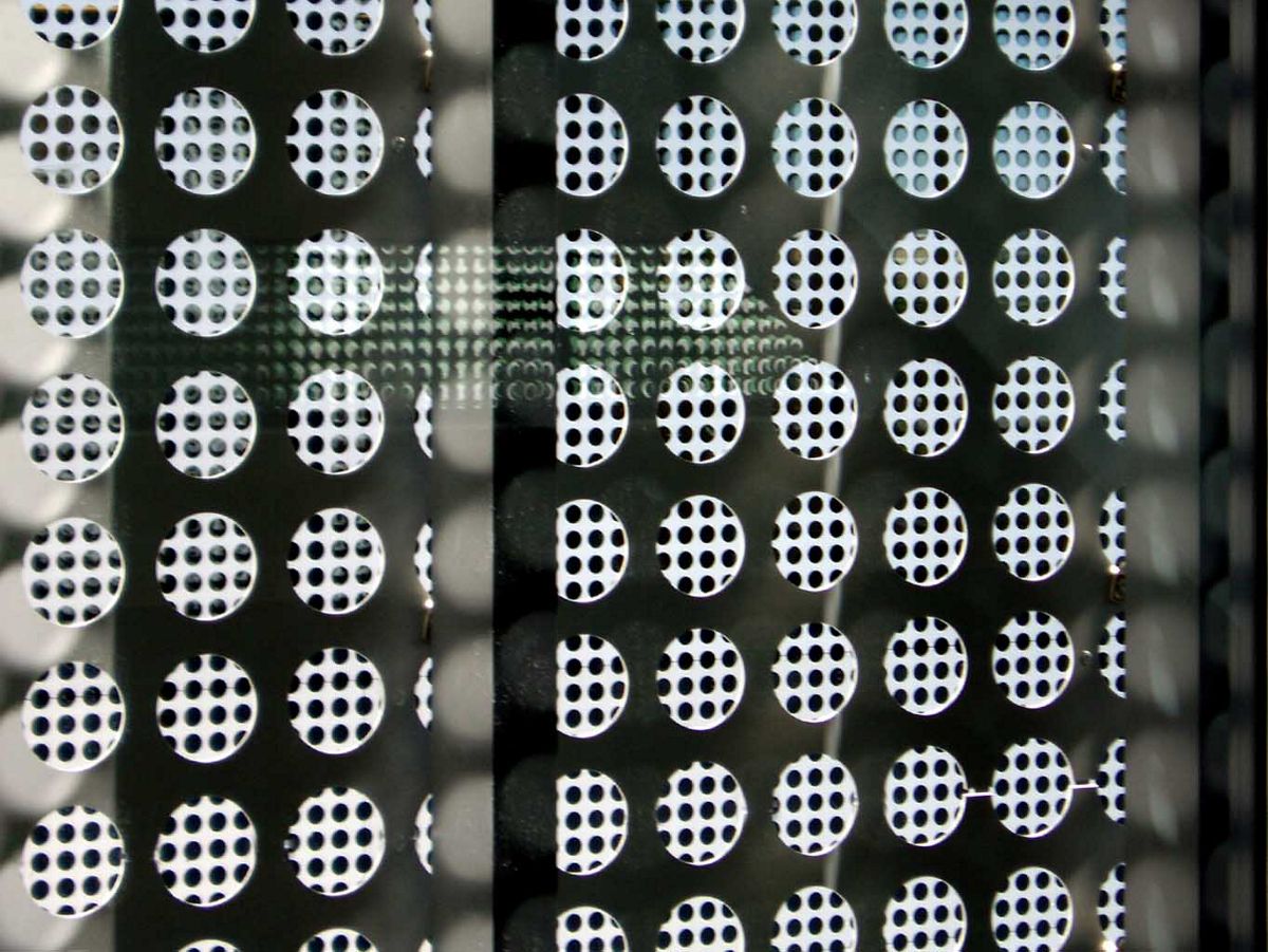 Metal Panel with three-inch round perforated holes - Large